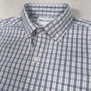 Ministry of Supply Shirt Mens Small Button Front Stretch Long Sleeve Plaid